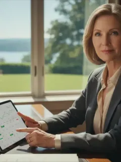 Pessoa analisando documentos e gráficos, planejando a aposentadoria com segurança diante das novas regras de previdência privada em 2026.