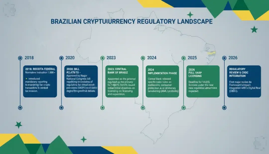 Linha do tempo da regulamentação de criptomoedas no Brasil