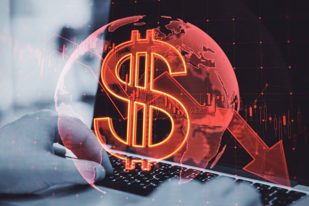 US dollar decline in global markets