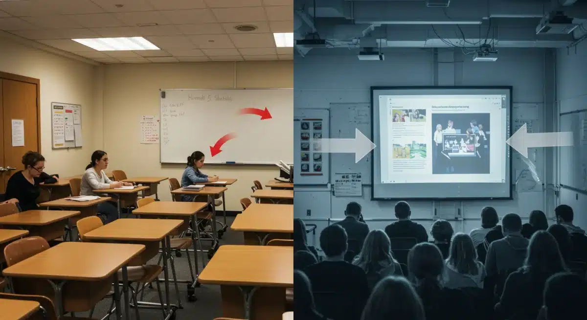 Comparison of traditional and online learning environments under new US guidelines