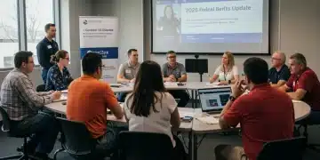 Federal employees at a seminar learning about 2026 benefits updates