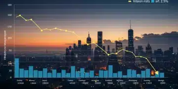 Chart illustrating projected US inflation rate stabilization at 2.5% by early 2026.