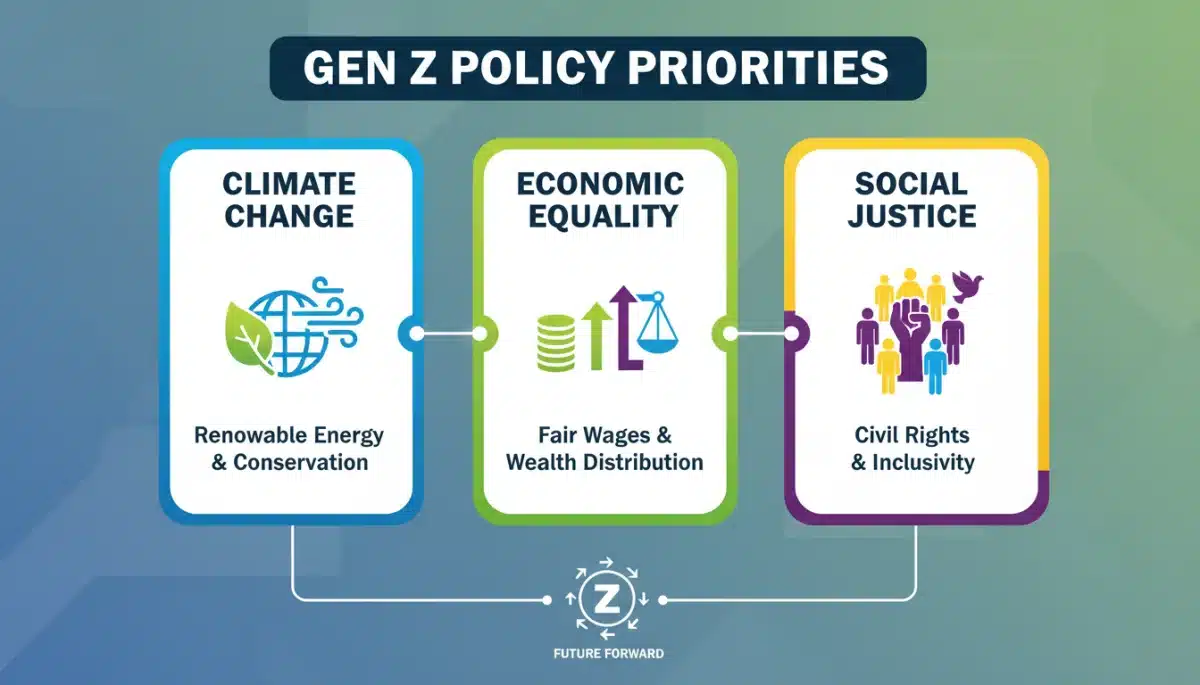Gen Z's priority policy issues infographic